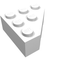 30505 - Wedge 3 x 3 Cut Corner - White