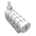 32074c01 - Launcher, Technic Competition Cannon, Round Bottom with Black Ends - White