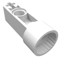 41681 - Technic Rotation Joint Socket with 3L Thick Beam - White