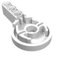 44224 - Technic Rotation Joint Disk with Pin Hole and 3L Beam Thick - White