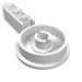 44225 - White - Technic Rotation Joint Disk with Pin and 3L Beam Thick