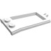 4587 - White - Animal / Creature Accessory, Horse Hitching, with 1 x 2 Studs, Hinge [2 Fingers]