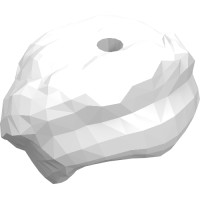 64807 - Hair Short with Braid around Sides, Hole On Top - White