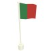 776pr0012 - White - Flag on Flagpole with Portugal Print
