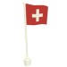 776pr0013 - White - Flag on Flagpole with Switzerland Print