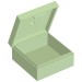 33031 - Light Green - Box 3.5 x 3.5 x 1.3 with Hinged Lid