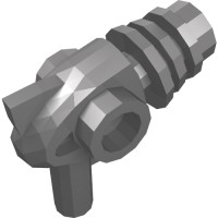 13608 - Weapon Gun Ray / Sci Fi - Rounded Heat Diffusers - Flat Silver