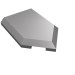 22385 - Tile Special 2 x 3 Pentagonal - Flat Silver