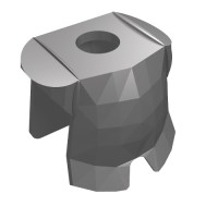 2587 - Minifig Neckwear Armor Breastplate with Leg Protection [Plain] - Flat Silver