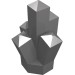 30385 - Flat Silver - Rock 1 x 1 Crystal 5 Point