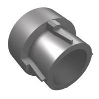 32187 - Technic Driving Ring Extension, 4 Ridges - Flat Silver