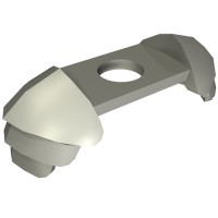 37614 - Minifig Neckwear Shoulder Guards - Flat Silver