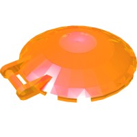 18675 - Dish 6 x 6 Inverted - No Studs with Handle - Trans-Orange