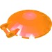 18675 - Trans-Orange - Dish 6 x 6 Inverted - No Studs with Handle