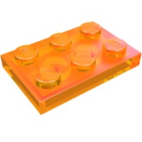 3021 - Plate 2 x 3 - Trans-Orange