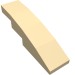 11153 - Slope Curved 4 x 1 No Studs [Stud Holder with Symmetric Ridges] - Tan