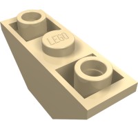 18759 - Slope Inverted 45Â° 3 x 1 Double with 2 Blocked Open Studs - Tan