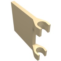 2335 - Flag 2 x 2 Square [Thin Clips] - Tan