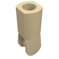 23443 - Bar Holder with Hole and Bar Handle - Tan