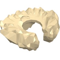 26066 - Minifig Neckwear Fur Collar - Tan