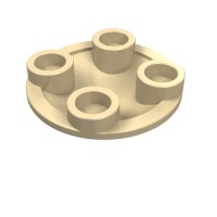2654 - Plate Round 2 x 2 with Rounded Bottom [Boat Stud] - Tan