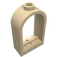 30044 - Window 1 x 2 x 2 2/3 with Rounded Top - Tan