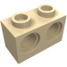 32000 - Tan - Technic Brick 1 x 2 [2 Pin Holes]