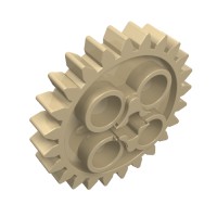 3648b - Technic Gear 24 Tooth [New Style with Single Axle Hole] - Tan