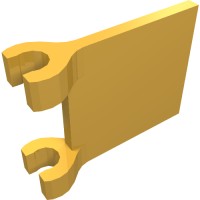 11055 - Flag 2 x 2 Square, Flat Clip Edge [Thick Clips] - Bright Light Orange