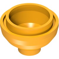 15395 - Brick Round 2 x 2 Dome Bottom [Open Stud] - Bright Light Orange