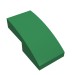 11477 - Slope Curved 2 x 1 No Studs [1/2 Bow] - Green