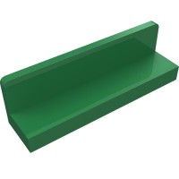 15207 - Panel 1 x 4 x 1 with Rounded Corners [Thin Wall] - Green