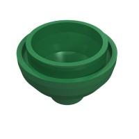 15395 - Brick Round 2 x 2 Dome Bottom [Open Stud] - Green