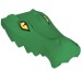 18905pr0001 - Green - Animal Body Part, Alligator / Crocodile Head Upper Jaw with Yellow Eyes Print