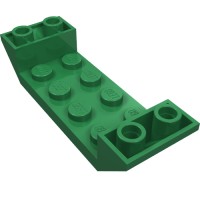 22889 - Slope Inverted 45Â° 6 x 2 Double with 2 x 4 Cutout - Green