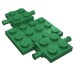 2441 - Green - Vehicle Base 4 x 7 x 2/3 with 3 x 4 Recessed, Wheel Pins