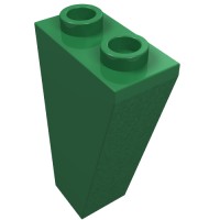 2449 - Slope Inverted 75Â° 2 x 1 x 3 - Green