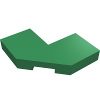 27263 - Tile Special 2 x 2 Corner with Cut Corner - Facet - Green