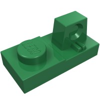 30383 - Hinge Plate 1 x 2 Locking with 1 Finger On Top - Green