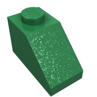 3040b - Slope 45Â° 2 x 1 with Bottom Pin - Green