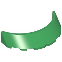 35299 - Windscreen 3 x 6 x 1 Curved with Rectangular Stud Holder in Bottom - Green