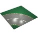44342pr0001 - Green - Baseplate 32 x 32 with 6-Stud Curve with Dark Gray Road with Yellow Dashed Lines Print