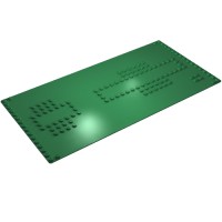 648 - Baseplate 16 x 32 with Railway Station Stud Print [342] - Green