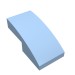 11477 - Bright Light Blue - Slope Curved 2 x 1 No Studs [1/2 Bow]