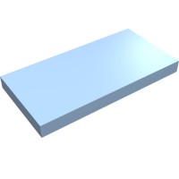 87079 - Tile 2 x 4 with Groove - Bright Light Blue