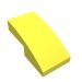 11477 - Slope Curved 2 x 1 No Studs [1/2 Bow] - Bright Light Yellow