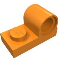 11458 - Plate Special 1 x 2 with Pin Hole on Top - Orange