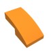 11477 - Slope Curved 2 x 1 No Studs [1/2 Bow] - Orange