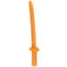 21459 - Weapon Sword / Katana / Shamshir with Capped Pommel [Square Guard] - Orange