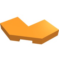 27263 - Tile Special 2 x 2 Corner with Cut Corner - Facet - Orange